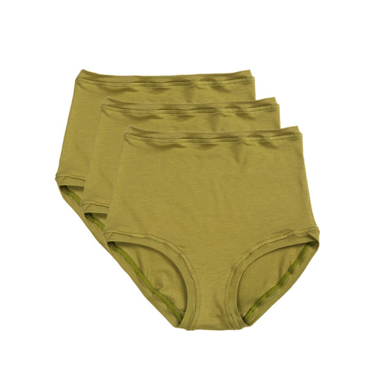 Lot de 3 pantalons taille haute ~ Olive 