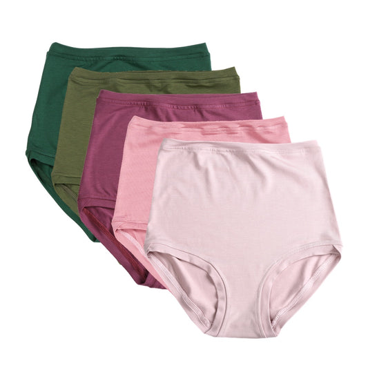 Lot de 5 pantalons taille haute ~ Vert et rose 