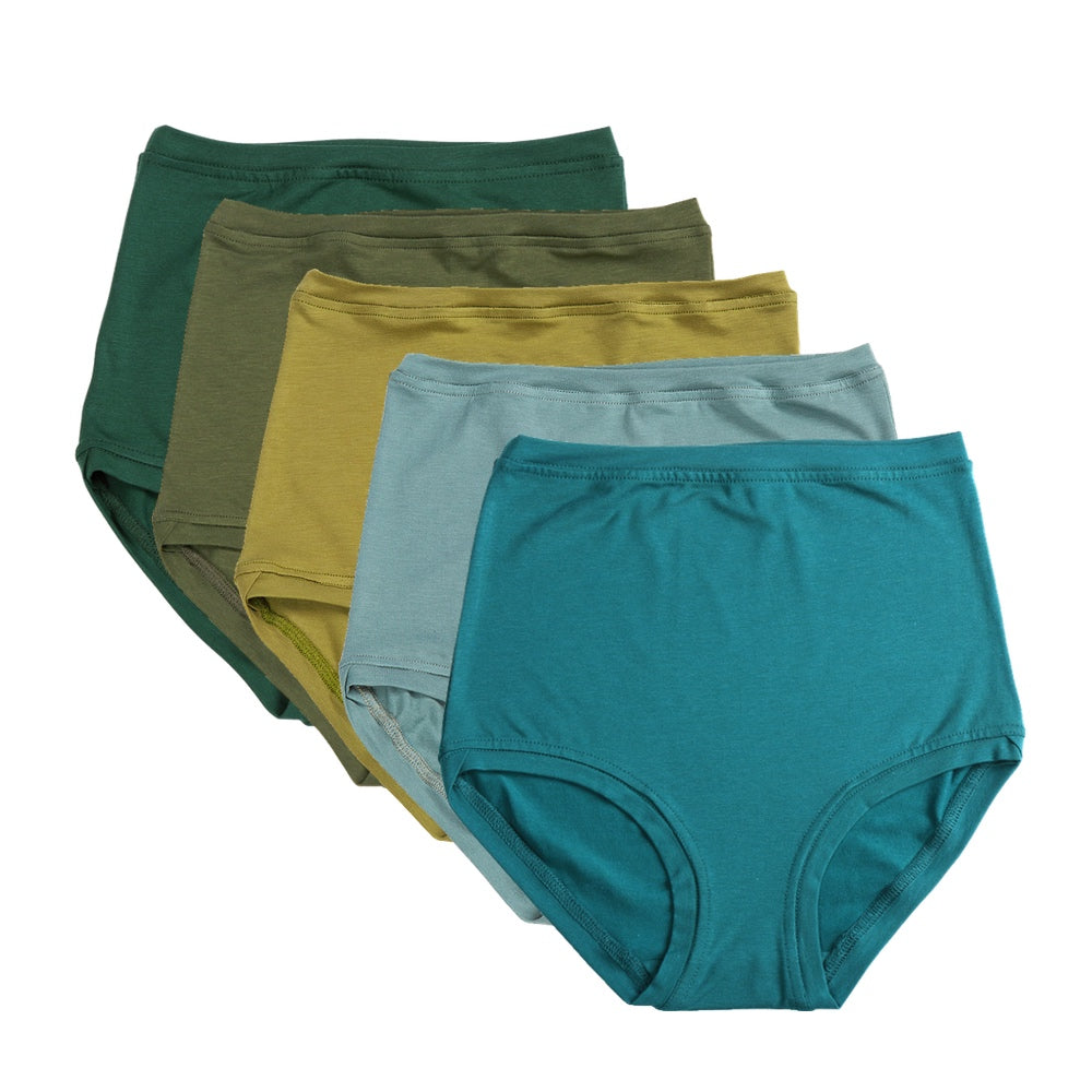 Pack of 5 High Rise Pants ~ Greens