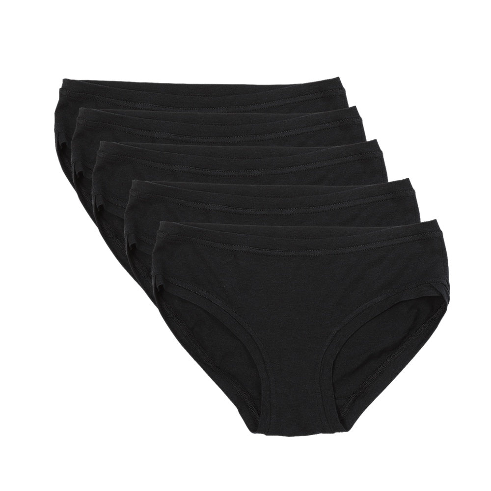 Pack of 5 Low Rise Pants ~ Black Bamboo