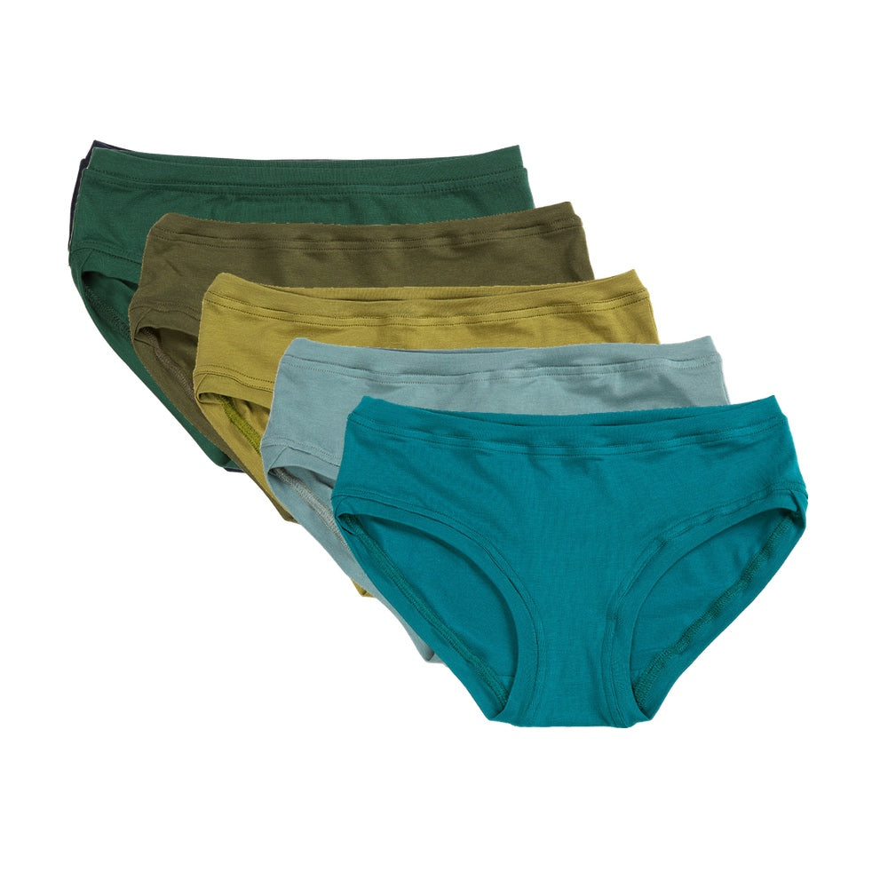 Pack of 5 Low Rise Pants ~ Greens