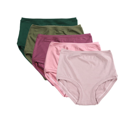 Pack of 5 Mid Rise Pants ~ Green & Pink