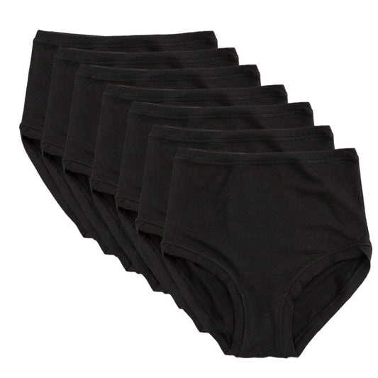 Pack of 7 High Rise Pants ~ Black