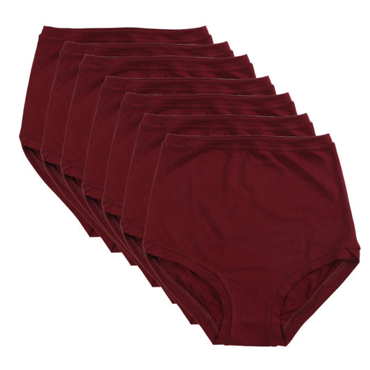 Lot de 7 pantalons taille haute ~ Bordeaux