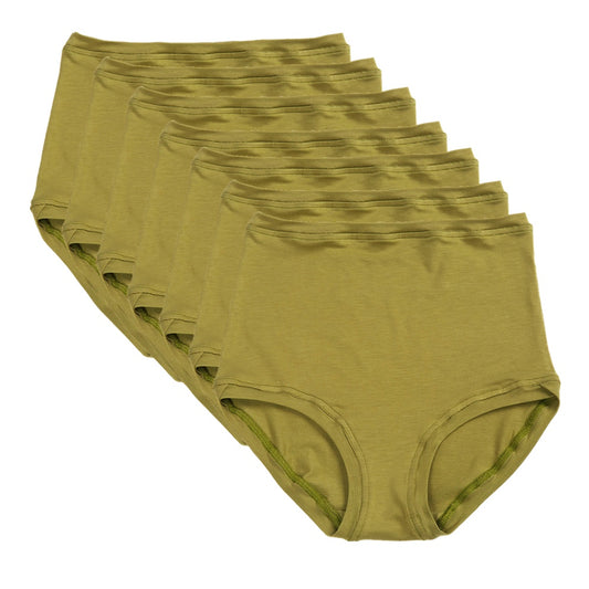 Pack of 7 High Rise Pants ~ Olive