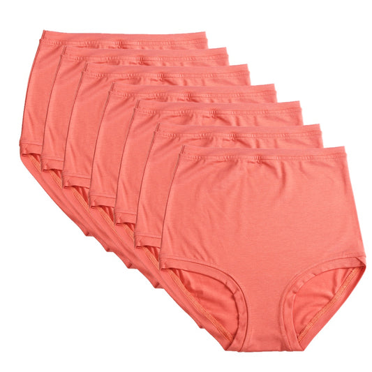 Lot de 7 pantalons taille haute ~ Terracotta