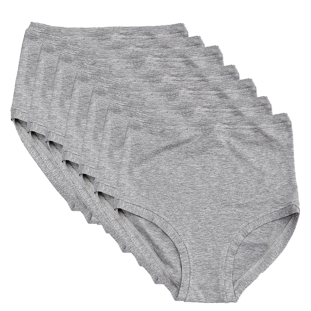 Pack of 7 High Rise Pants ~ Marl Grey