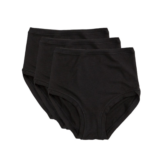 Lot de 3 pantalons taille haute ~ Bambou noir