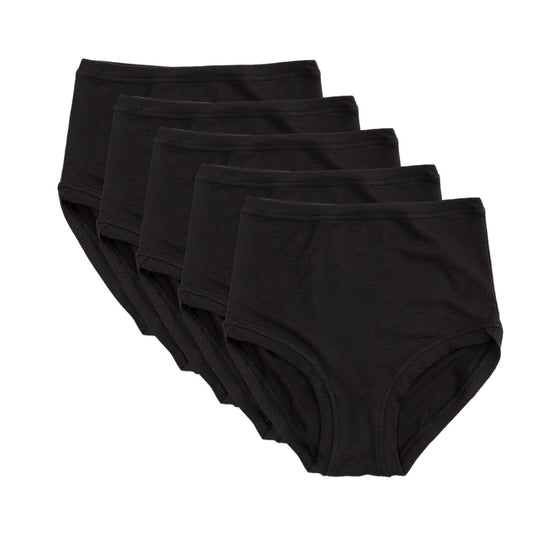 Lot de 5 pantalons taille haute ~ Bambou noir