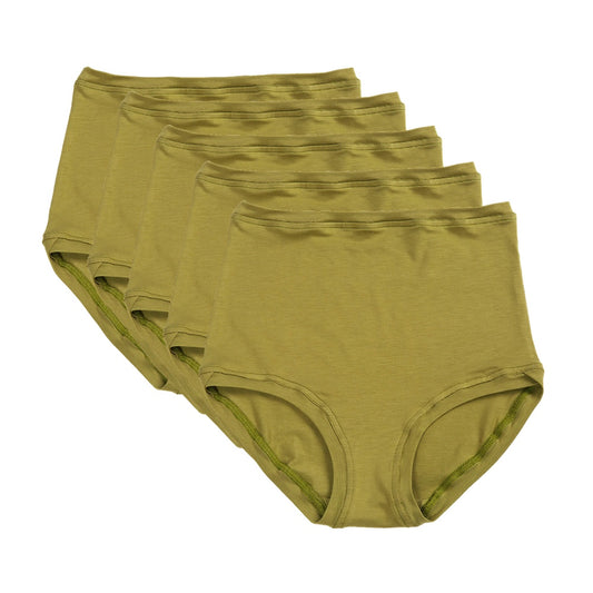 Pack of 5 High Rise Pants ~ Olive