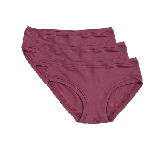 Lot de 3 pantalons taille basse ~ Vieux rose 