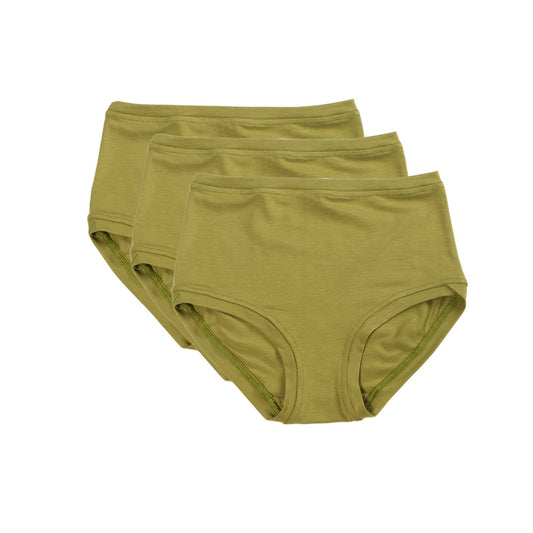 Pack of 3 Mid Rise Pants ~ Olive