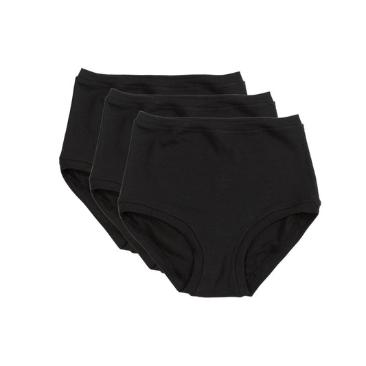 Lot de 3 pantalons taille mi-haute ~ Bambou noir 