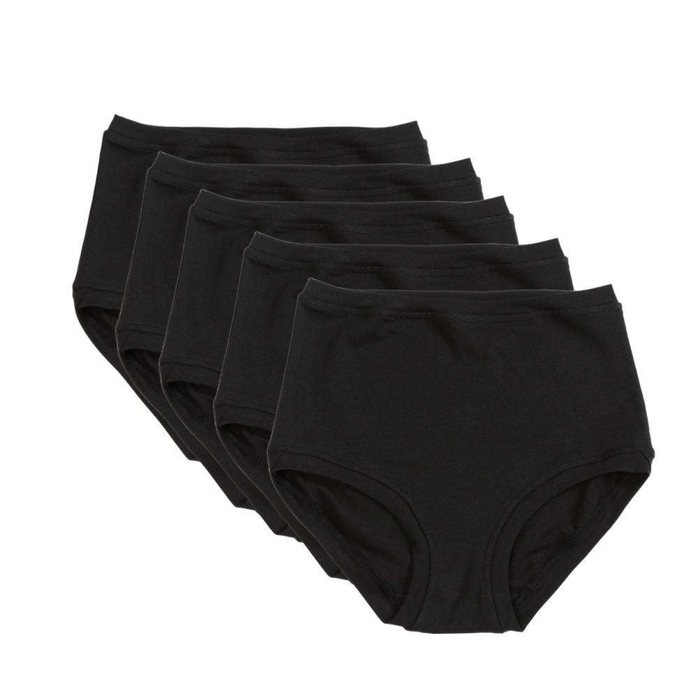 Pack of 5 Mid Rise Pants ~ Black Bamboo