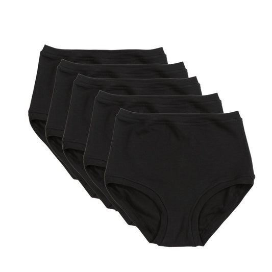 Lot de 5 pantalons taille mi-haute ~ Bambou noir