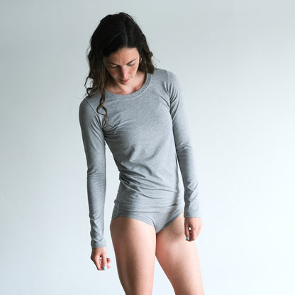 Long Sleeve Layering Tee ~ Marl Grey